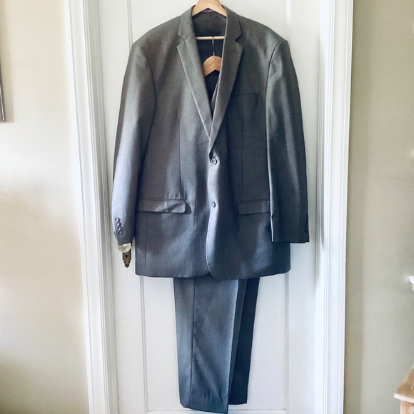 Fabio Fabrinni 3-Piece Suit Men's 42L Gray 2-Button Notch Lapel Formal Wedding - Picture 16 of 16